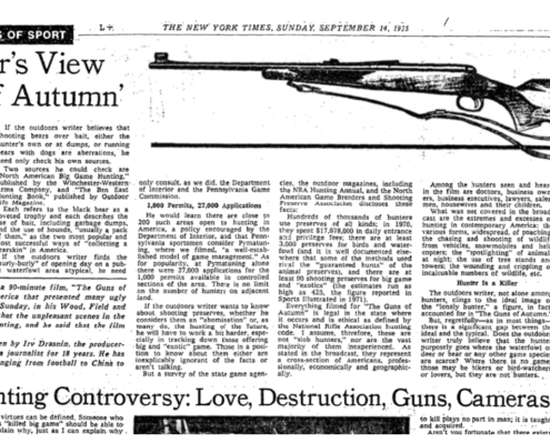 Producer's Commentary on The Guns of Autumn (September 14, 1975)