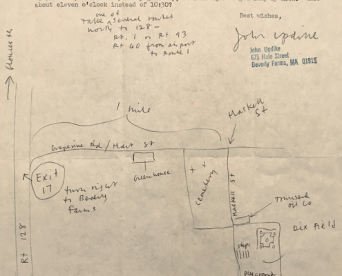 John Updike Baseball Map